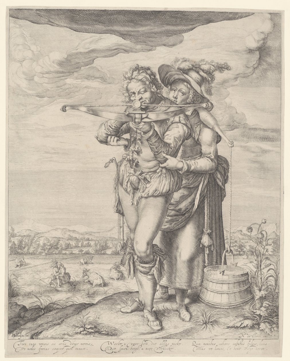 Skytten og Mælkepigen af Andries Jacobsz. Stock (possibly)
