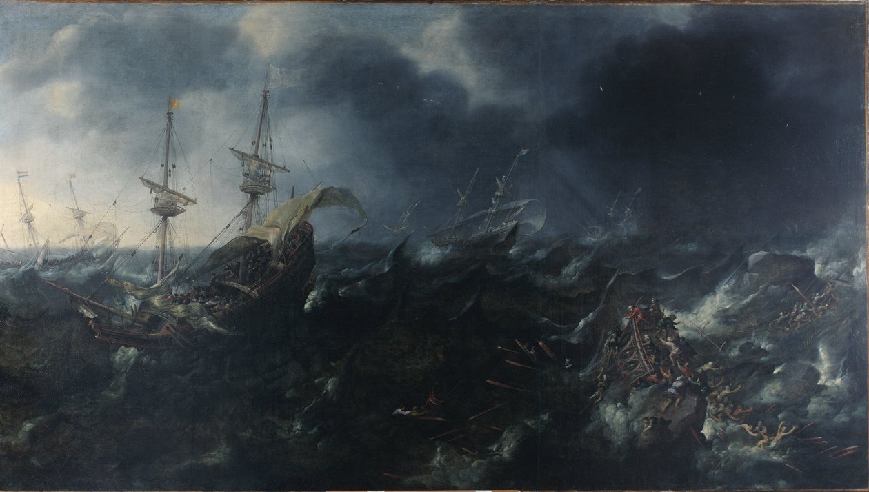 Slaget ved Lepanto af Andries van Eertvelt