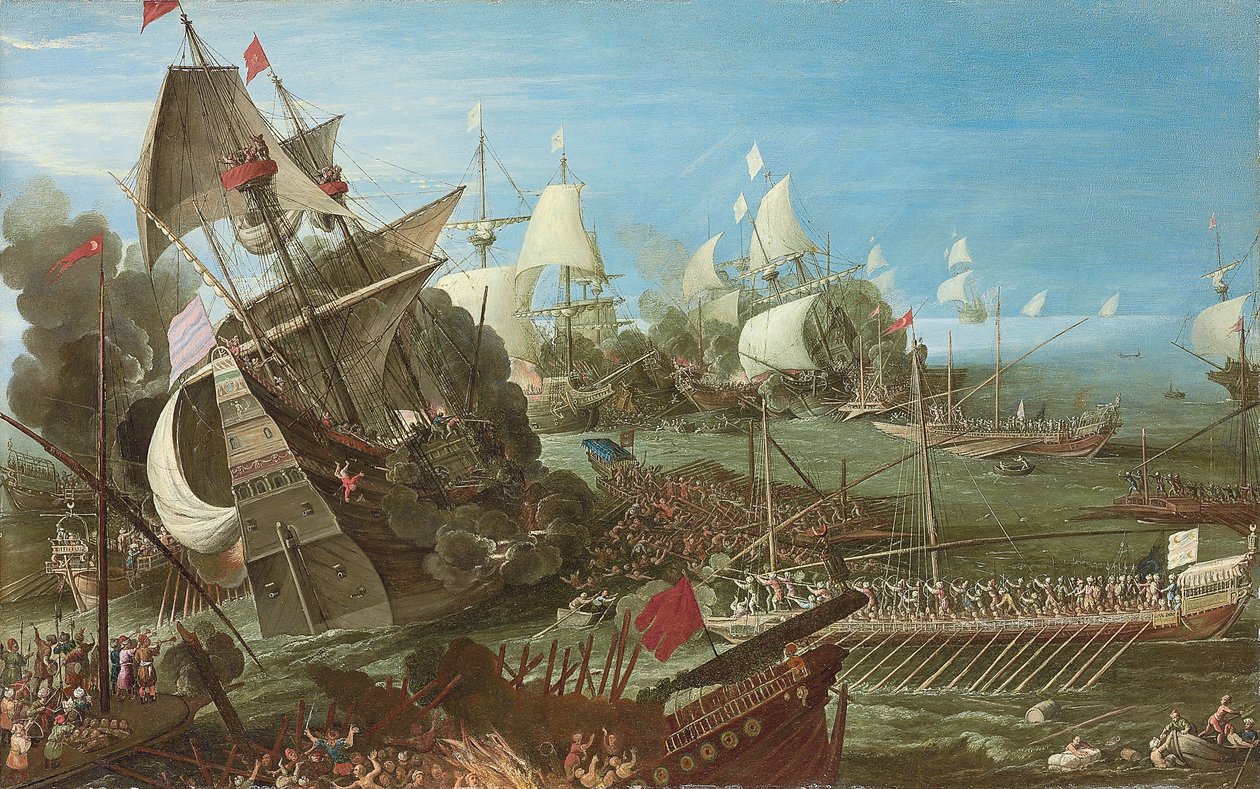 Slaget ved Lepanto, 1622 af Andries van Eertvelt