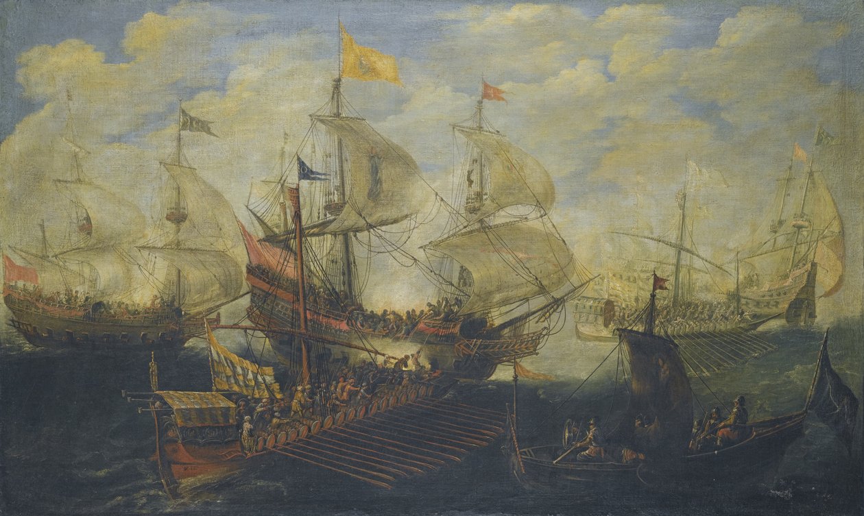 Slaget ved Lepanto den 7. oktober 1571 af Andries van Eertvelt