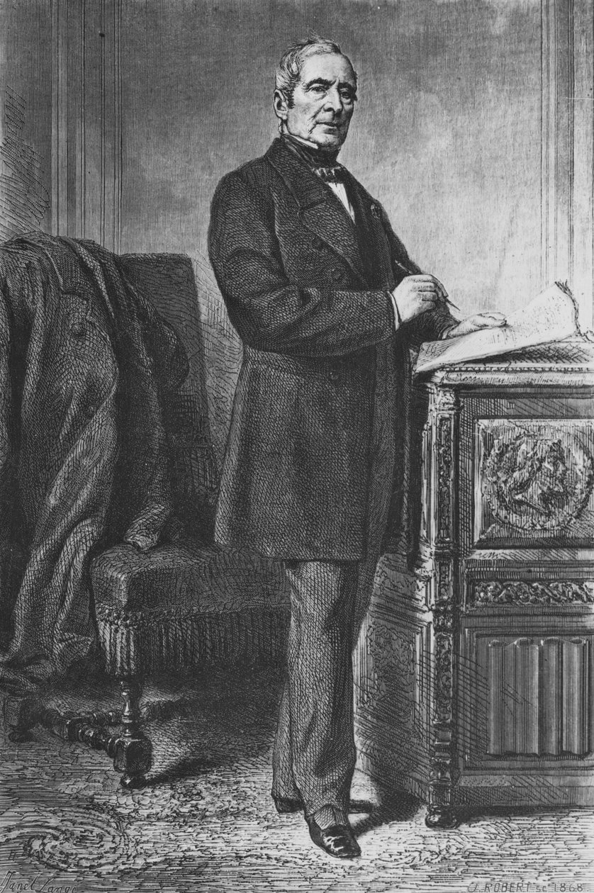 Alphonse de Lamartine af Ange Louis Janet