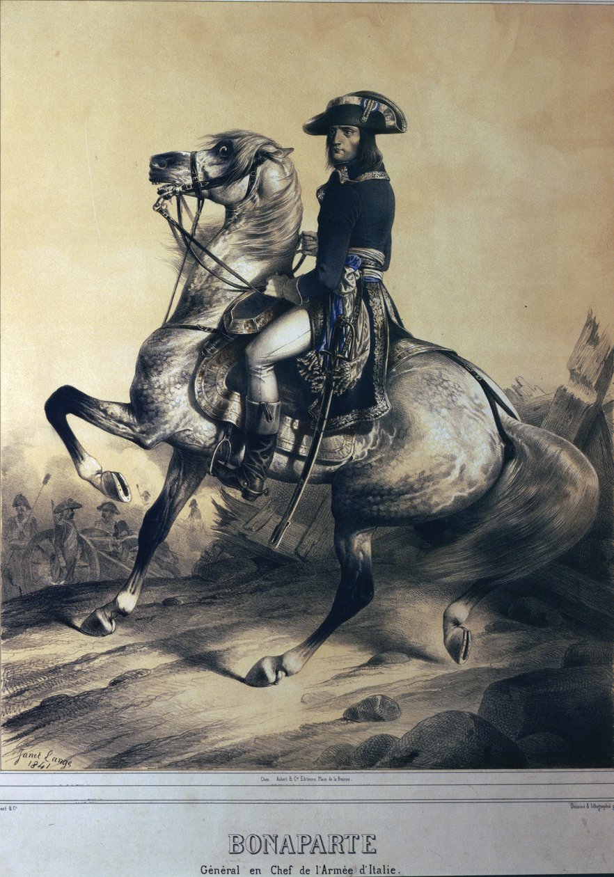 Napoleon Bonaparte som general og øverstkommanderende for den italienske hær af Ange Louis Janet