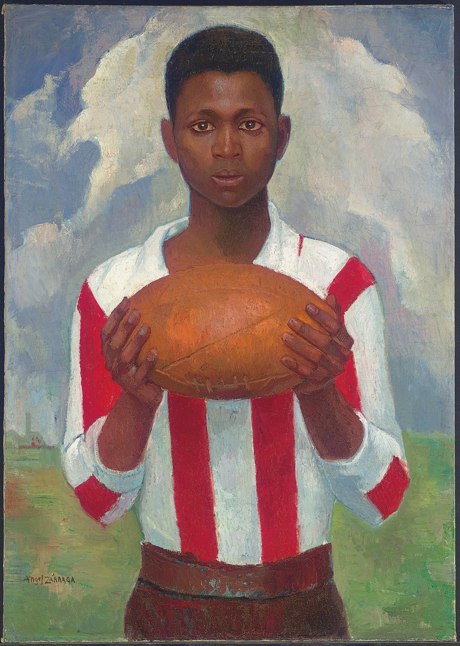 Portræt af en rugbyspiller, c.1925 (olie på lærred) af Ángel Zárraga
