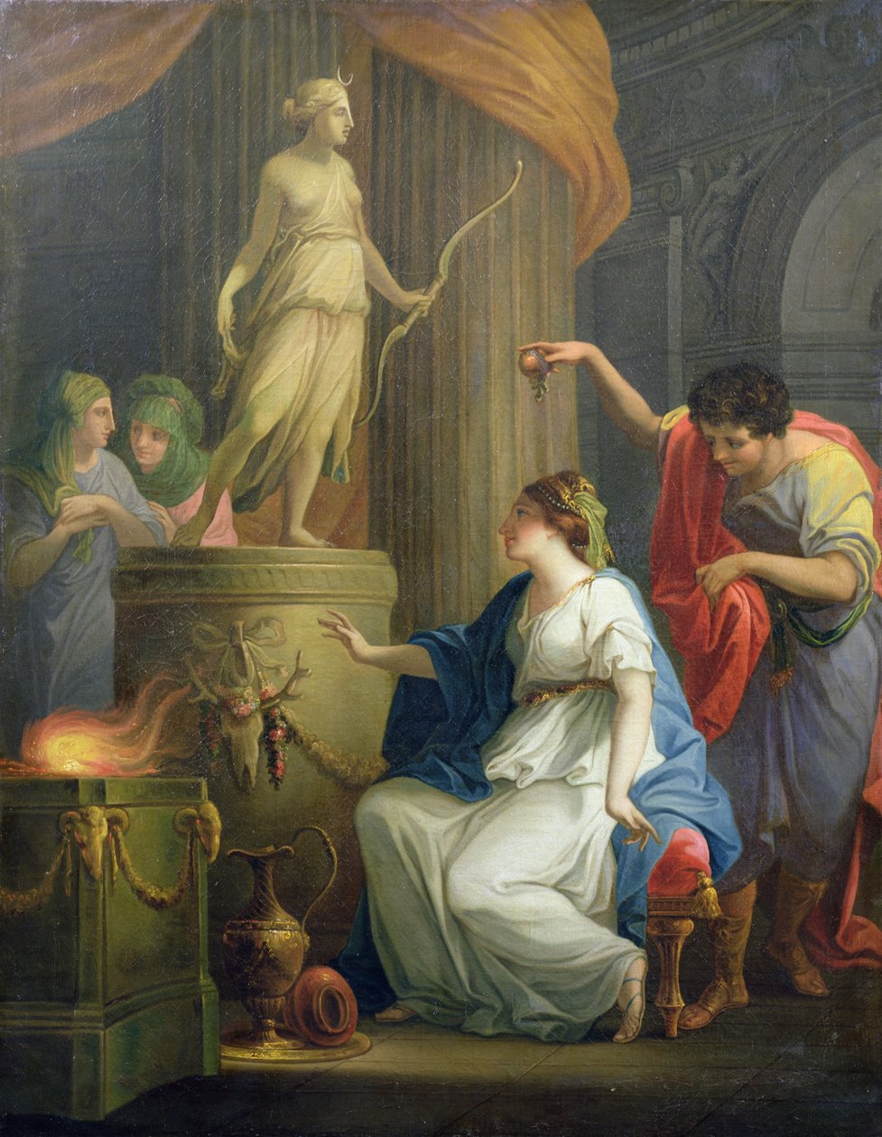 Accontius og Cydippe foran Dianas alter af Angelica Kauffmann