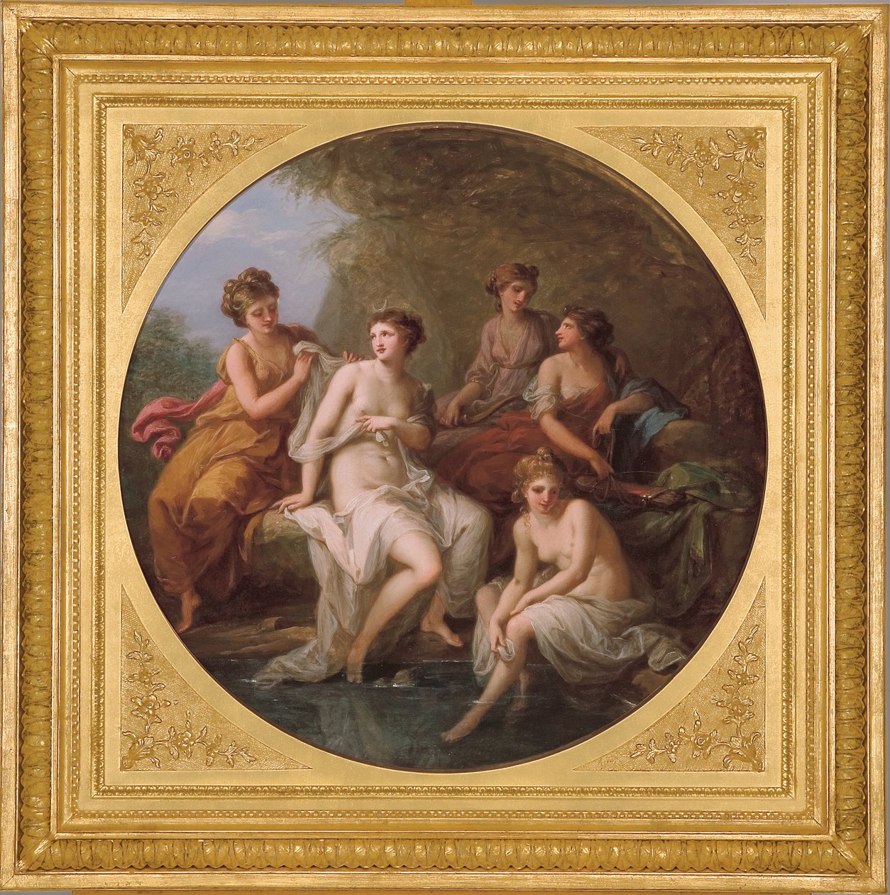 Diana og hendes nymfer badende af Angelica Kauffmann