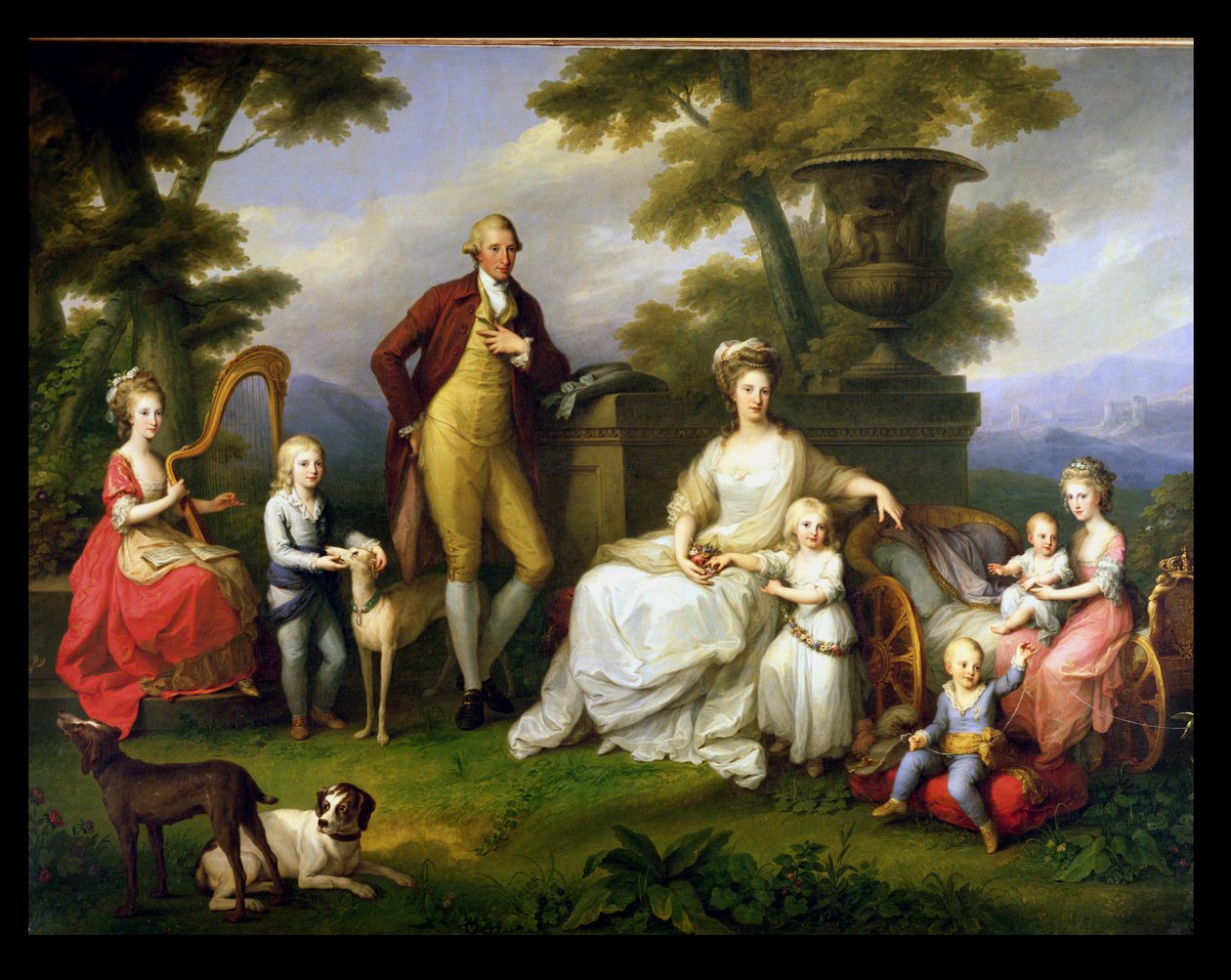 Ferdinand IV (1751-1825) konge af Napoli og hans familie af Angelica Kauffmann