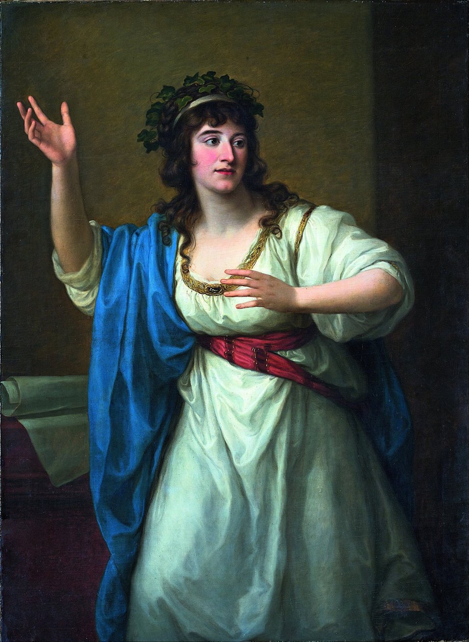 Portræt af Impromptu Virtuoso Teresa Bandettini-Landucci fra Lucca af Angelica Kauffmann