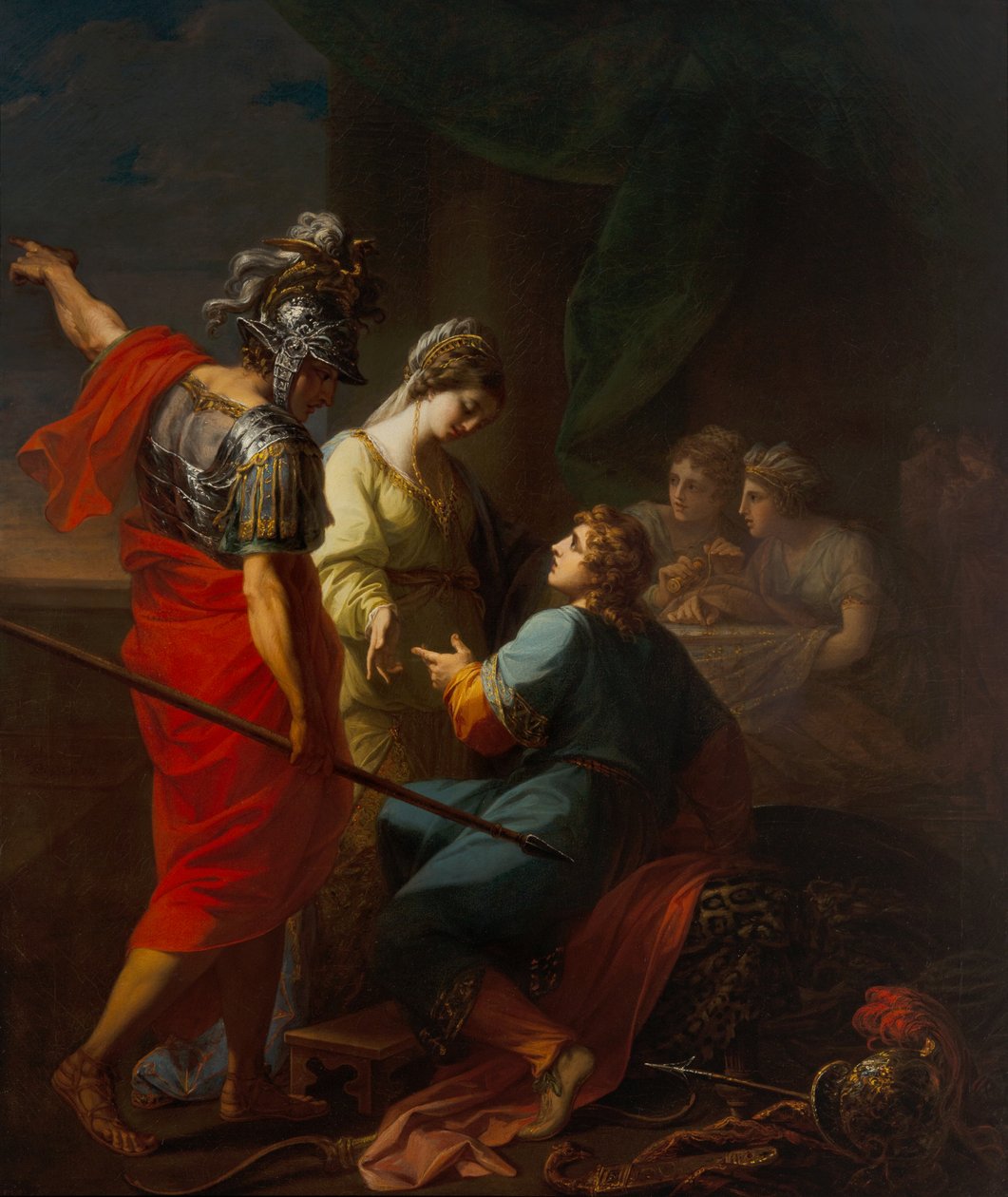 Hector, Paris og Helena af Angelica Kauffman