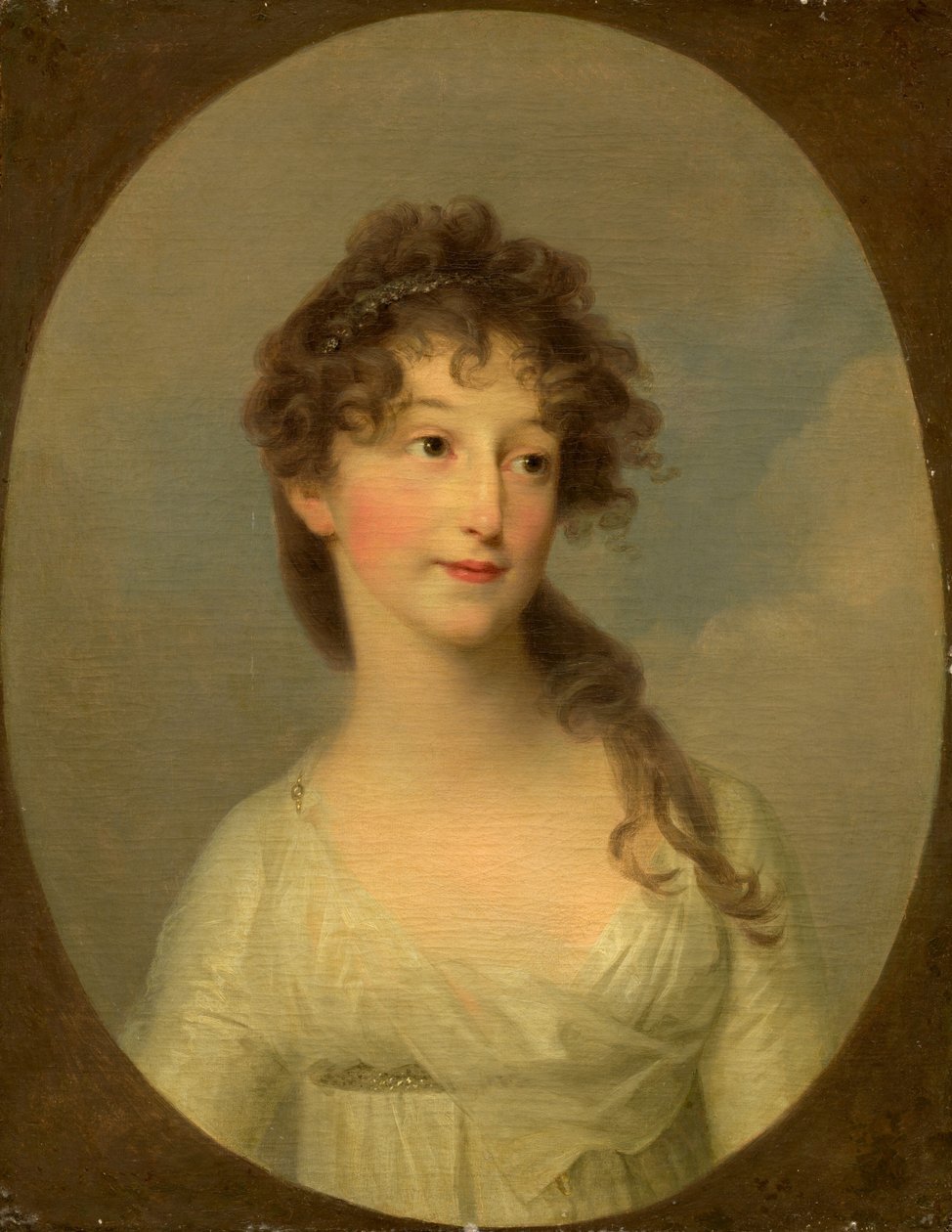 Muligvis Franciska Krasinska, hertuginde af Kurland, ca. 1790. af Angelica Kauffman