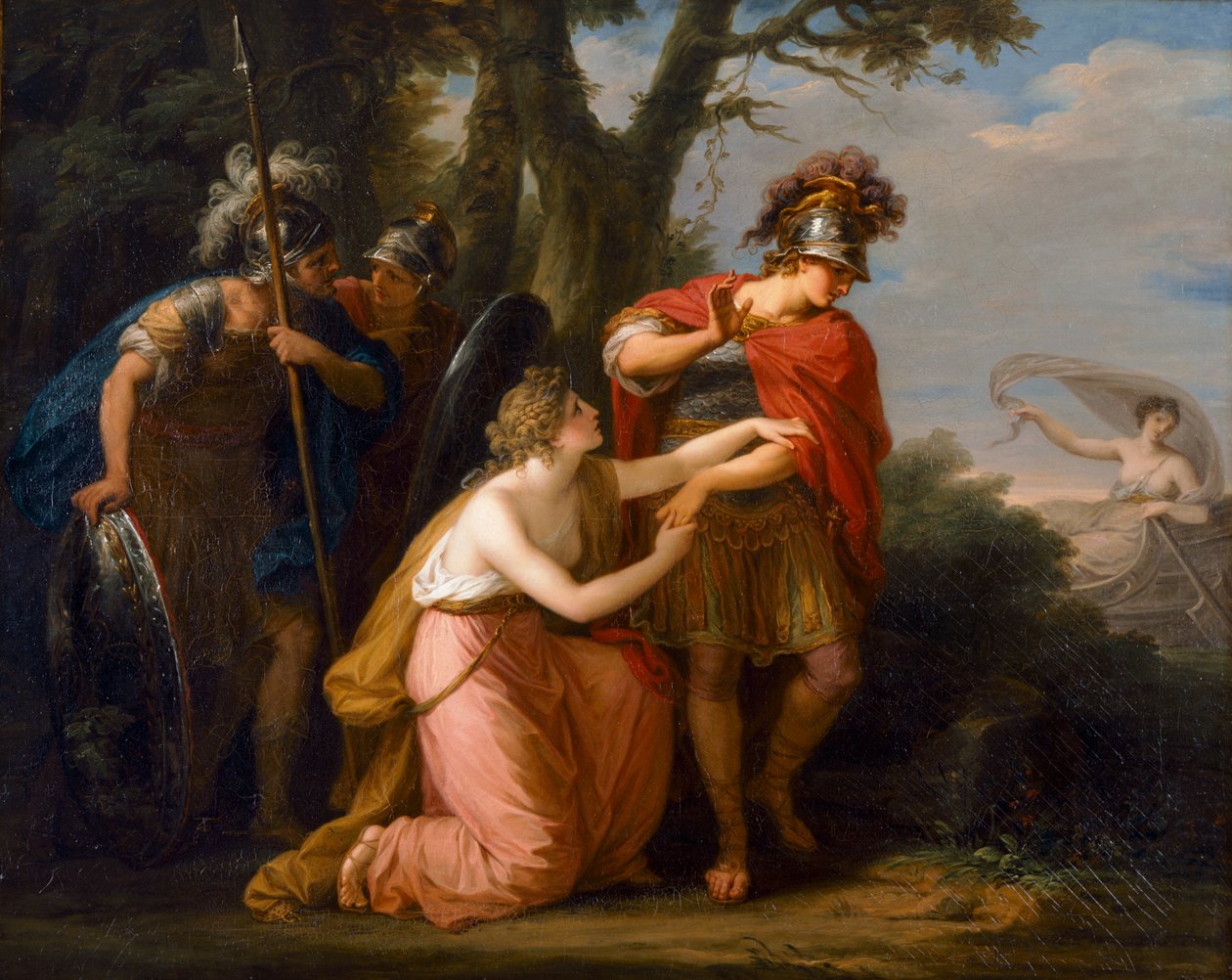 Rinaldo og Armida (olie på lærred) af Angelica Kauffman