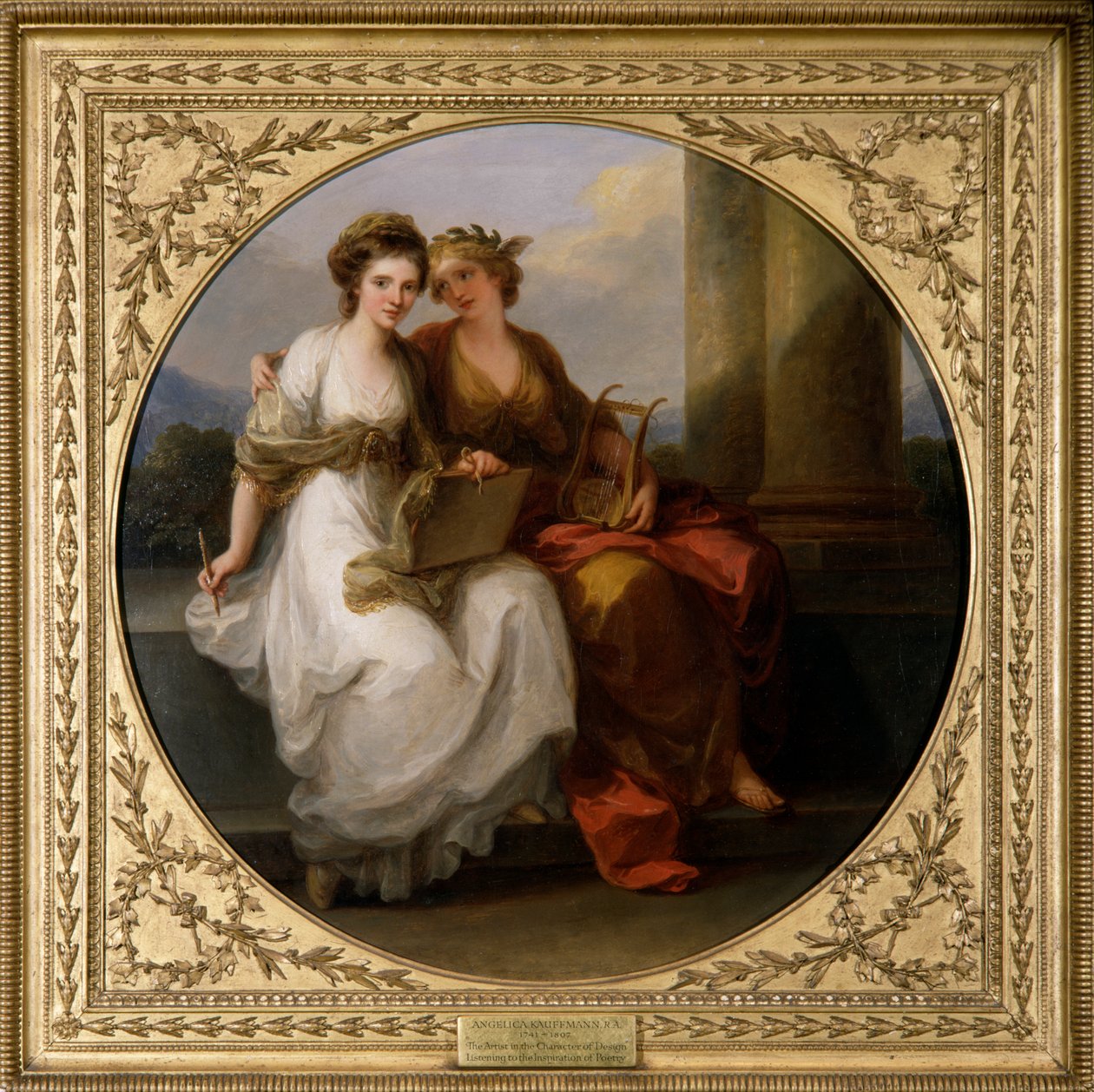 The Artist in the Character of Design (olie på lærred) af Angelica Kauffman