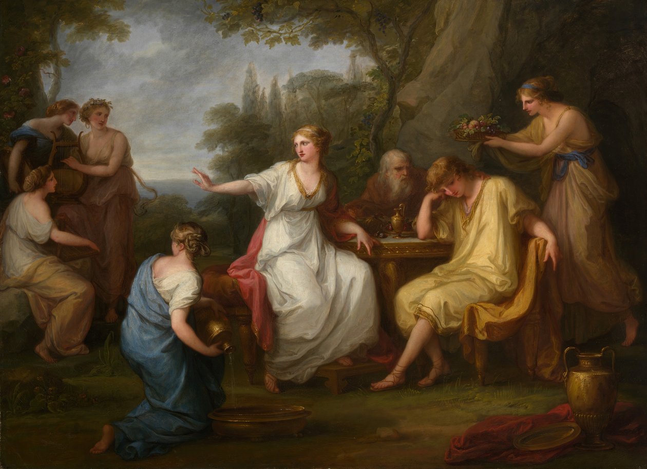 Telemachos sorg, 1783. af Angelica Kauffmann