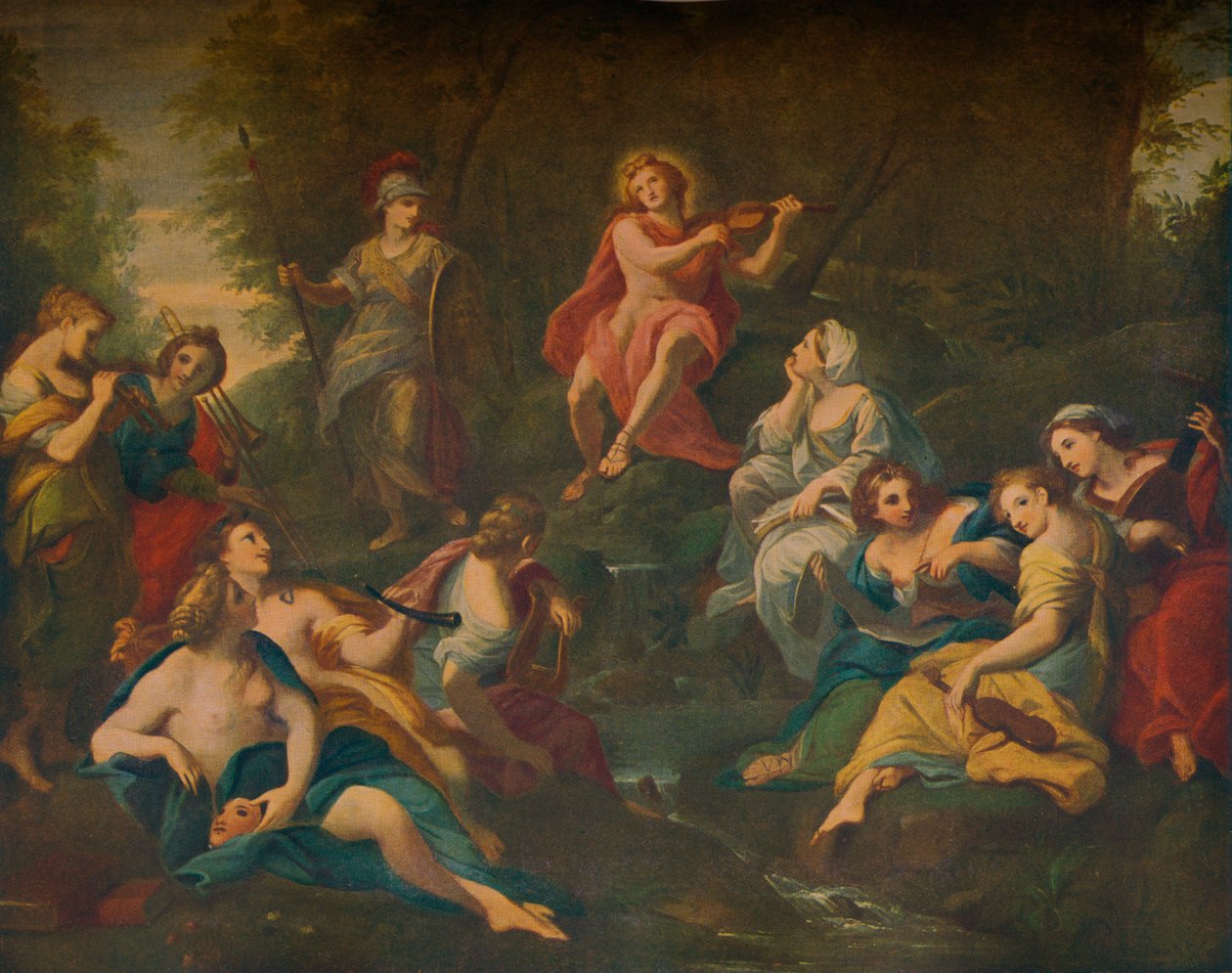 Apollon og muserne, 1772 af Angelica Kauffmann