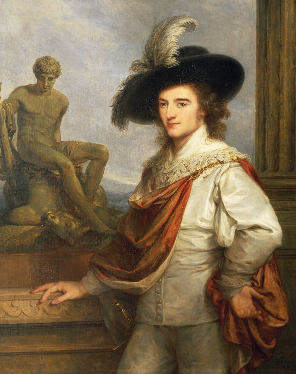 Østrig, Wien, olie på lærred, portræt af den østrigske samler Joseph Johann Graf Fries af Angelica Kauffmann