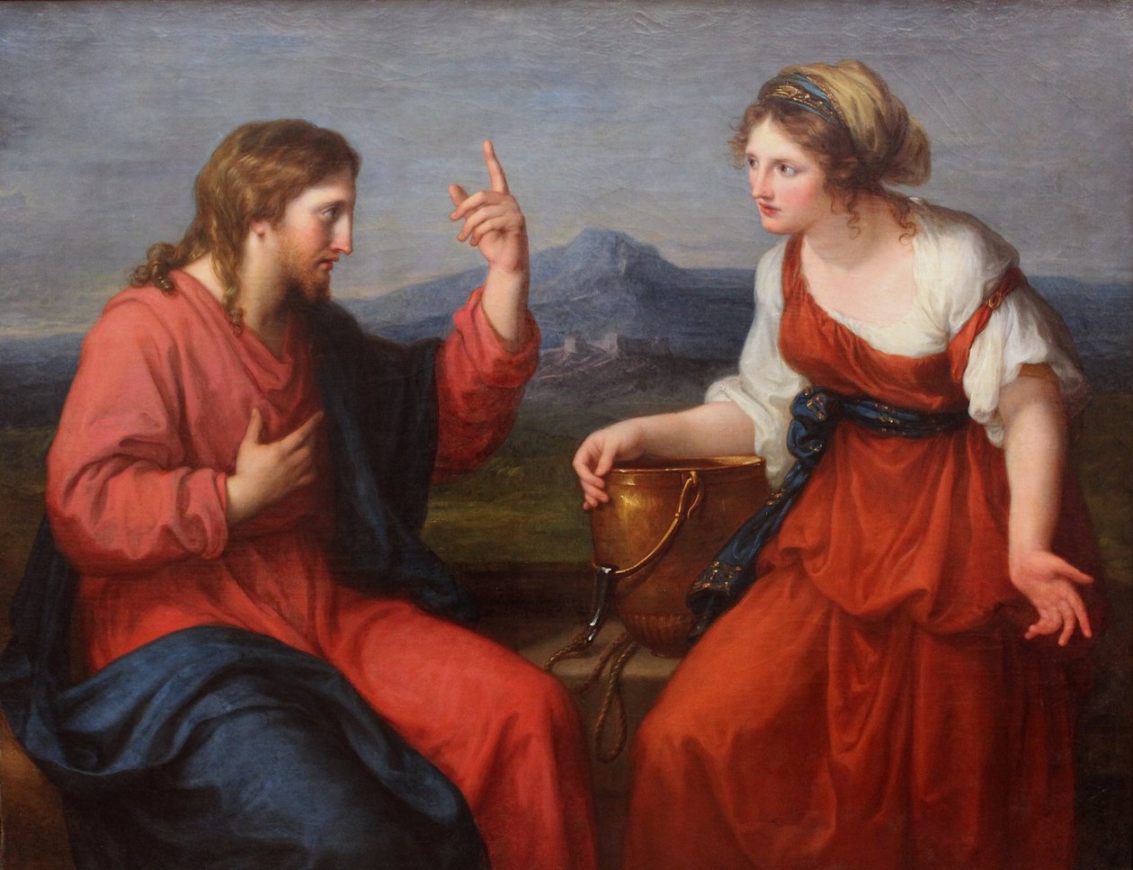 Kristus og den samaritanske kvinde af Angelica Kauffmann