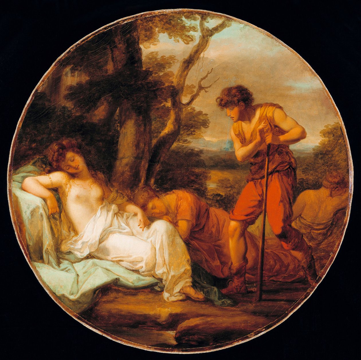 ""Cimon et Iphigenie"" (Cymon og Iphigenia) Peinture d