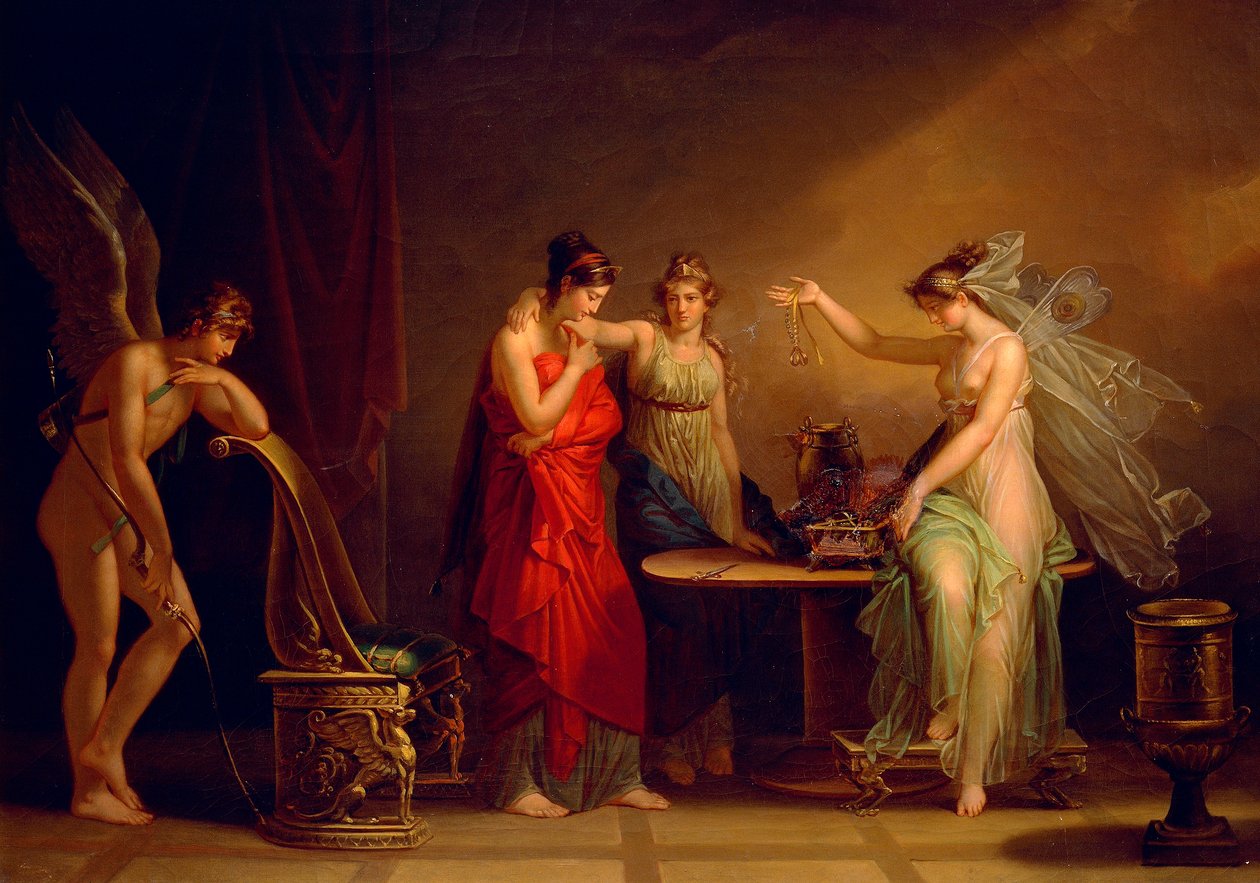 Legenden om Amor og Psyke, af Angelica Kauffmann (1741-1807) af Angelica Kauffmann
