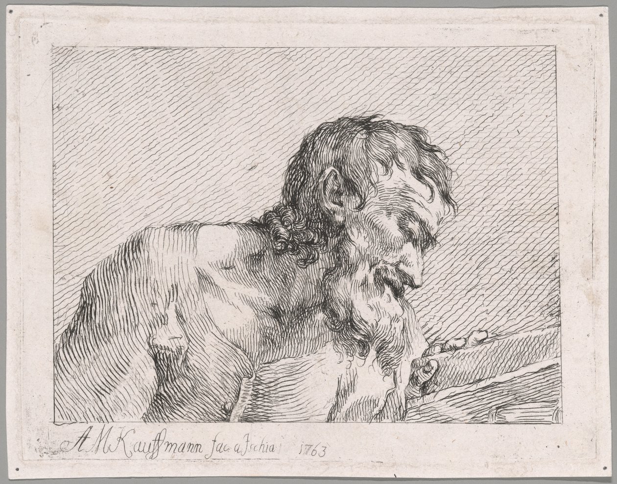 Den gamle mand læser af Angelica Kauffmann