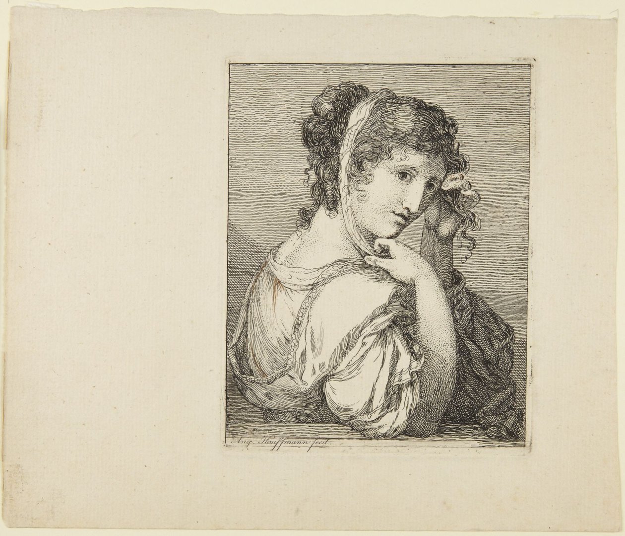 Portræt af en pige af Angelica Kauffmann