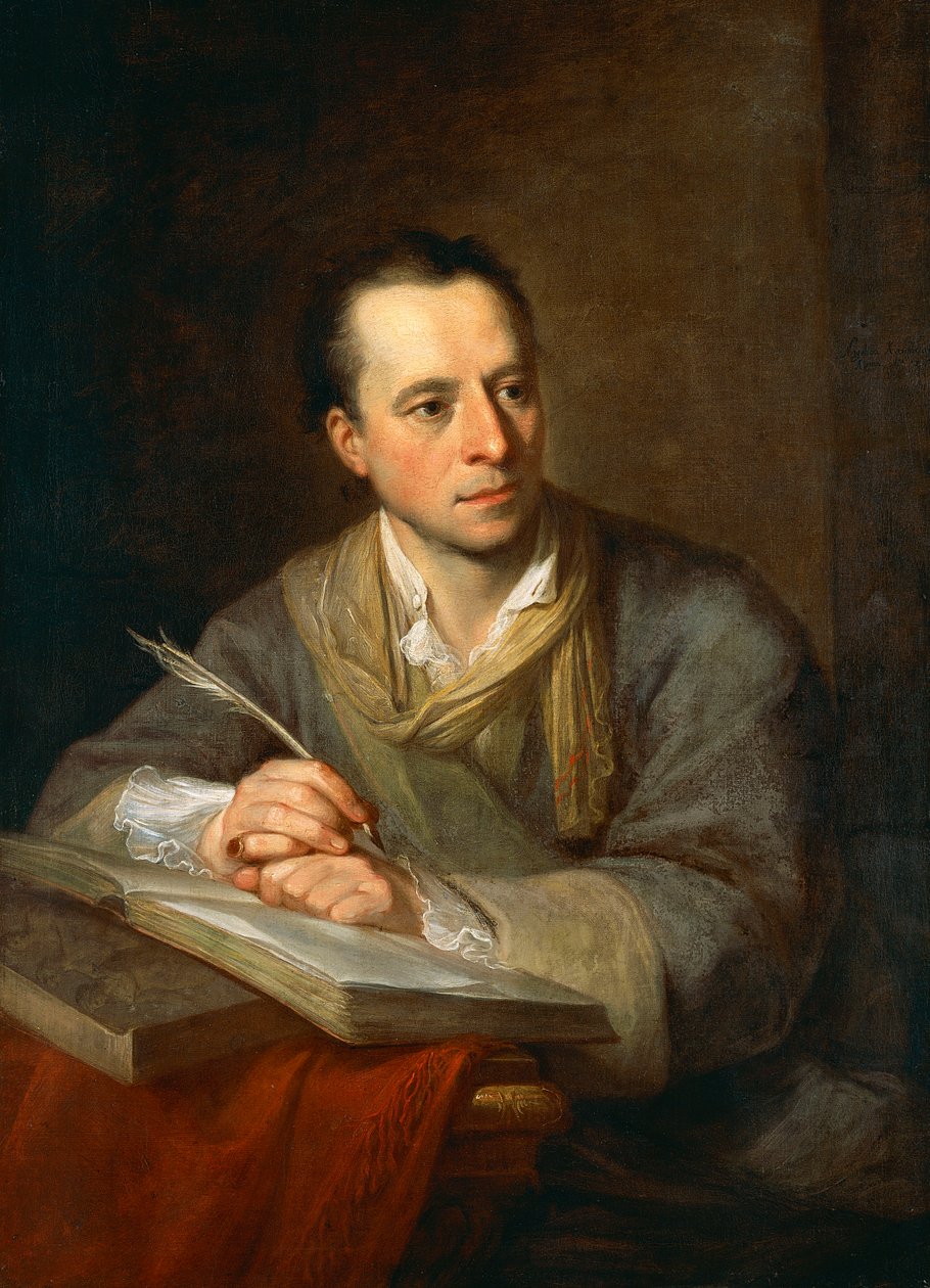 Portræt af Johann Joachim Winckelmann (Stendal 1717-Trieste 1768), tysk arkæolog og kunsthistoriker af Angelica Kauffmann