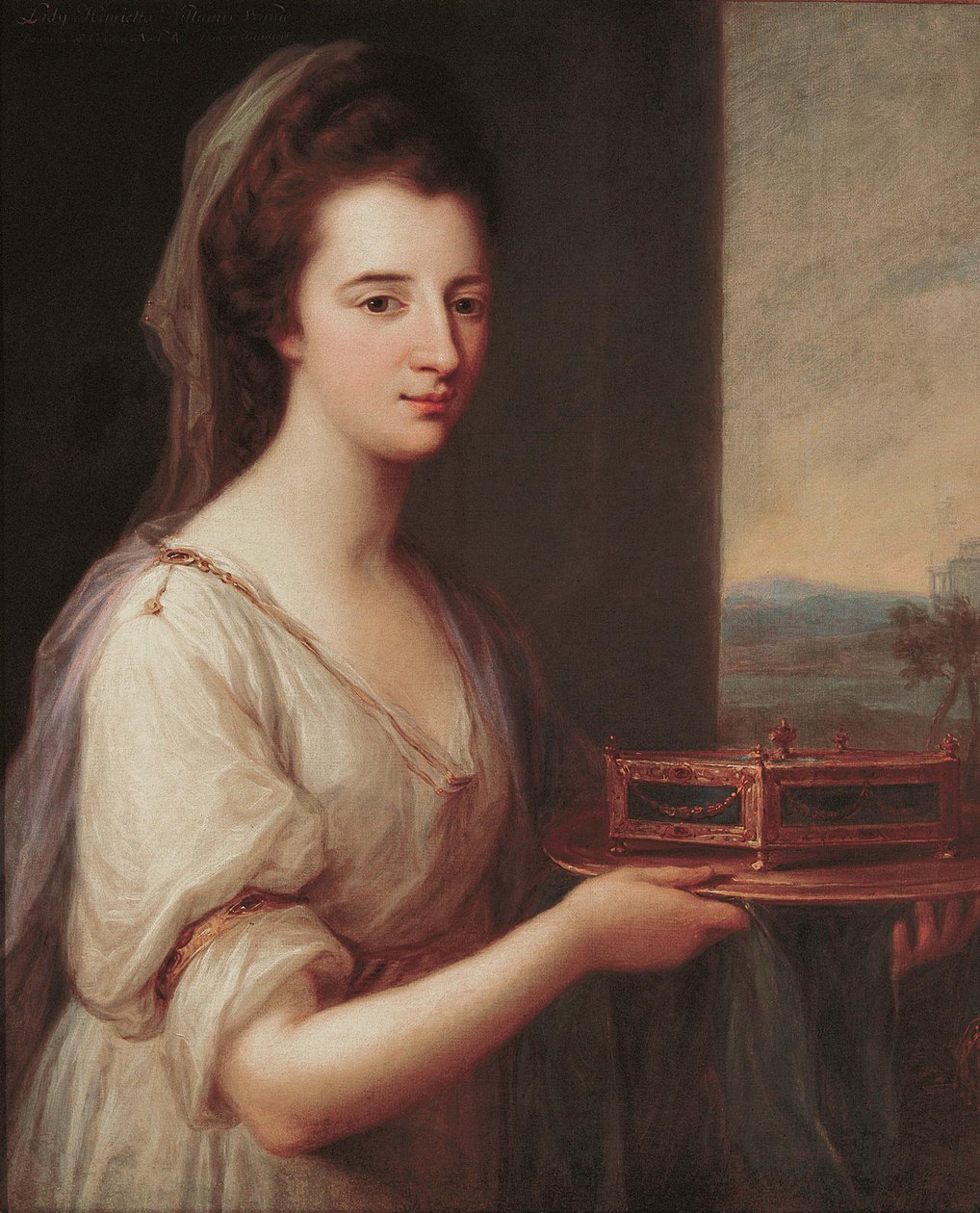 Portræt af Lady Henrietta Williams-Wynn, ca 1769. af Angelica Kauffmann