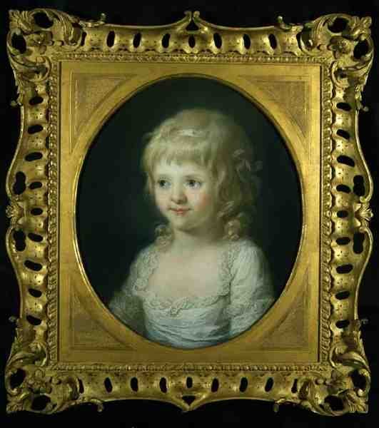 Portræt af Miss Francis Lust (olie på lærred) af Angelica Kauffmann