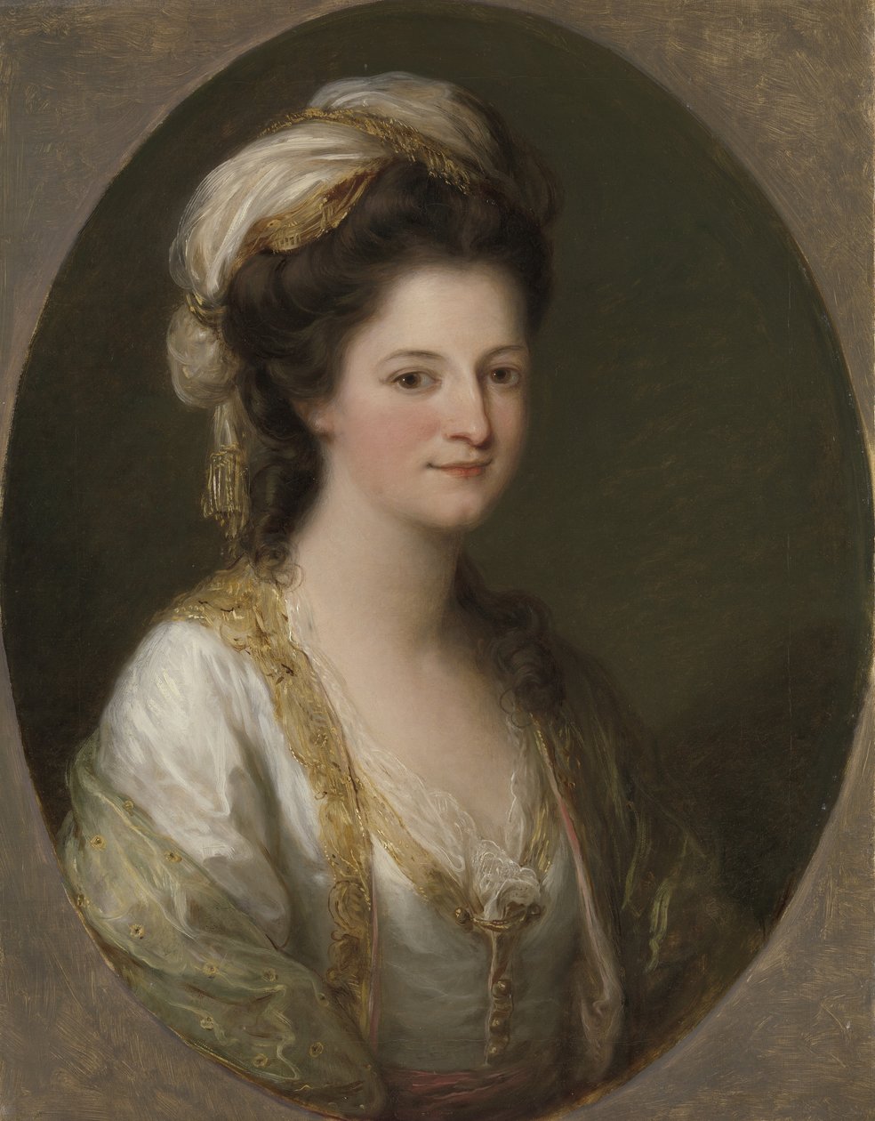 Portræt af en kvinde, ca. 1770 (olie på lærred) af Angelica Kauffmann