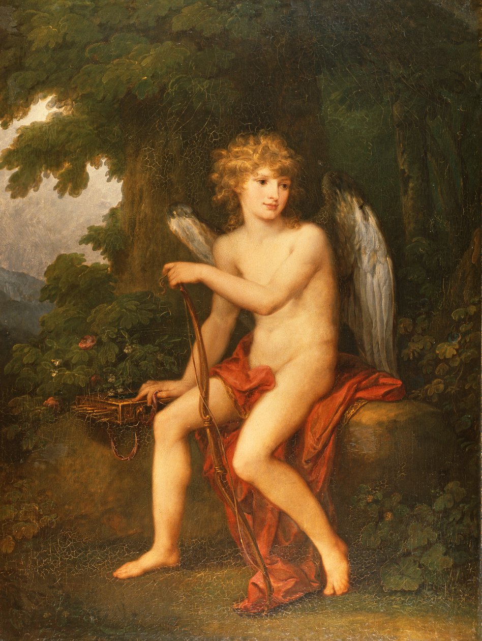 Portræt af Prins Henryk Lubomirski som Amor, 1786 af Angelica Kauffmann