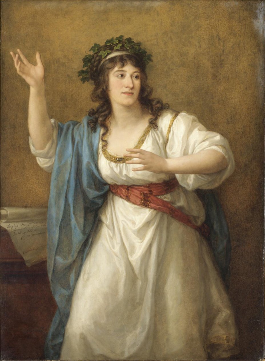 Portræt af digterinden Teresa Bandettini-Landucci 1763-1837 af Angelica Kauffmann