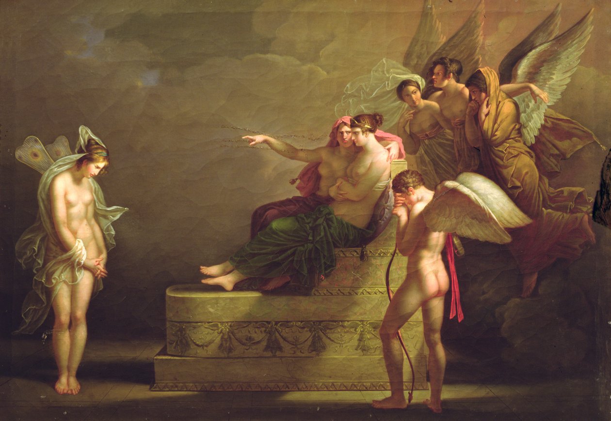 Scene fra legenden om Amour og Psyche af Angelica Kauffmann
