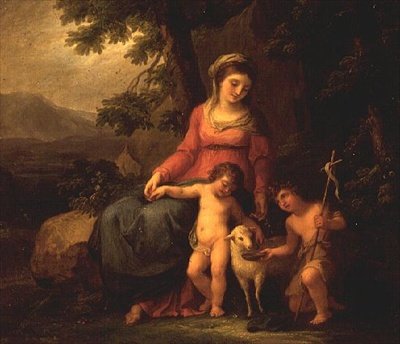 Jomfru Maria med Kristusbarnet og Johannes Døberen af Angelica Kauffmann