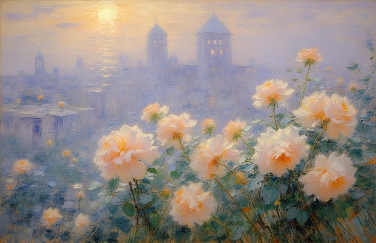 Blomster 25, ca. 2021 (olie på lærred) af Angelita Hawke