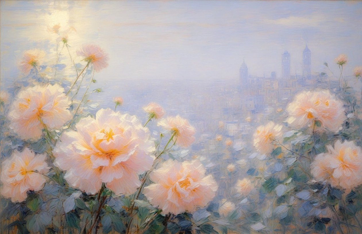 Blomster 26, ca. 2021 (olie på lærred) af Angelita Hawke