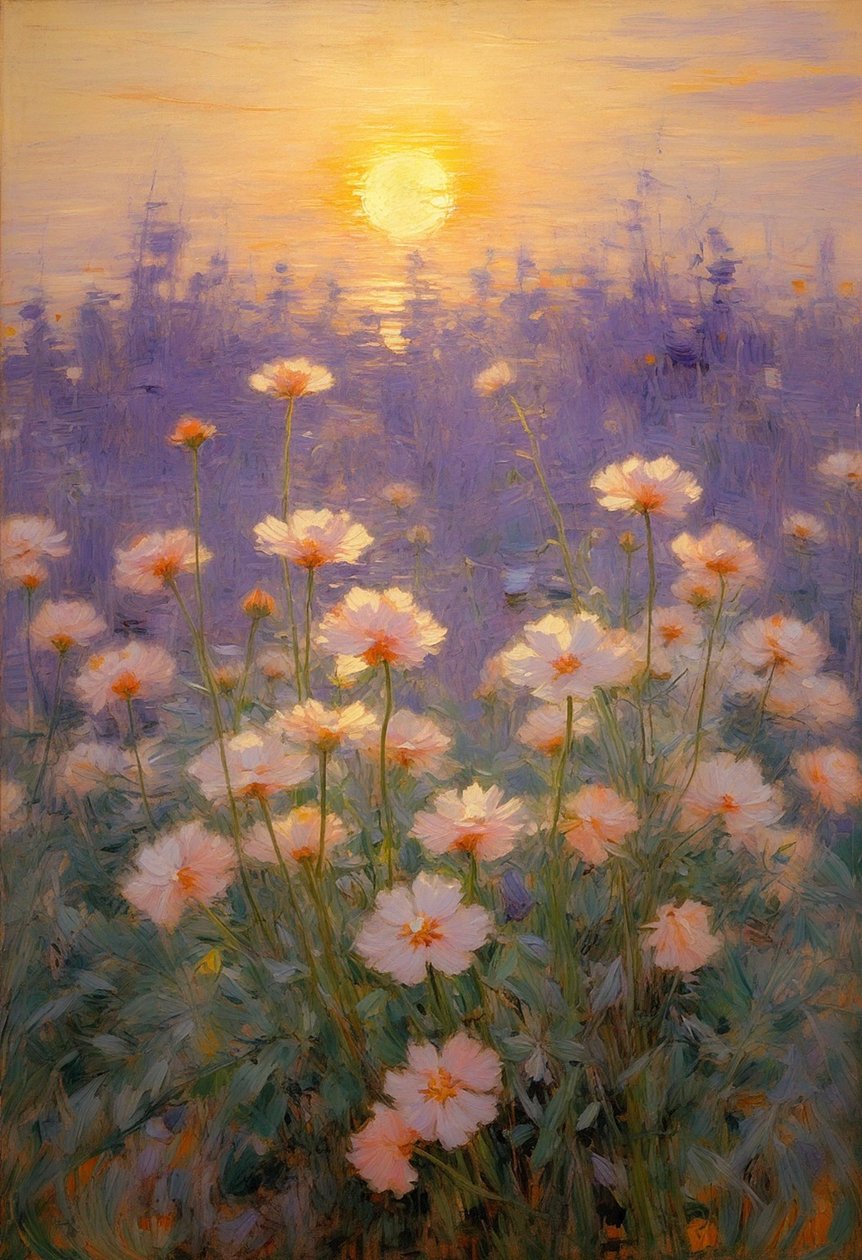 Blomster 92, ca. 2023 (olie på lærred) af Angelita Hawke