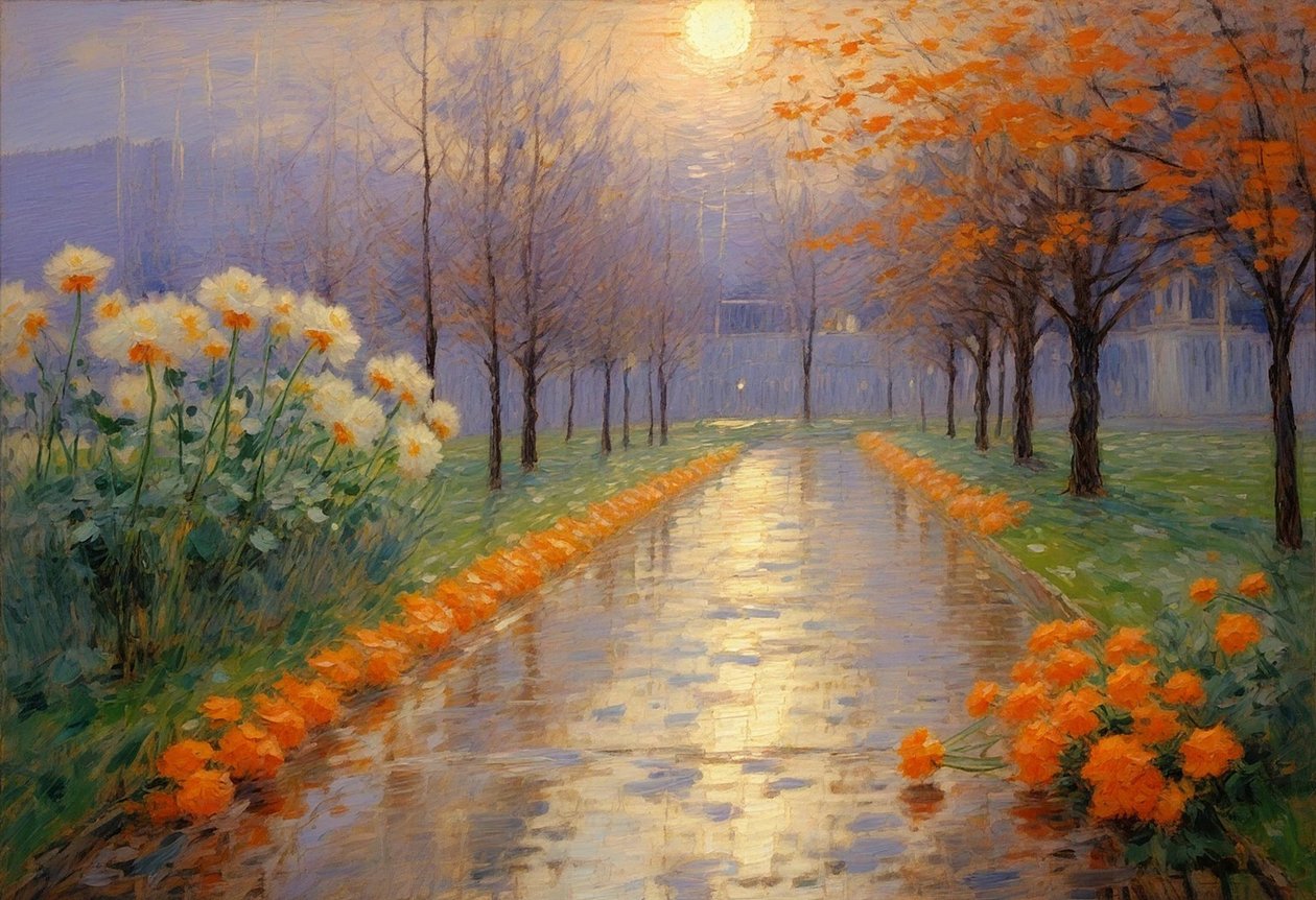 Blomster 93, ca. 2023 (olie på lærred) af Angelita Hawke