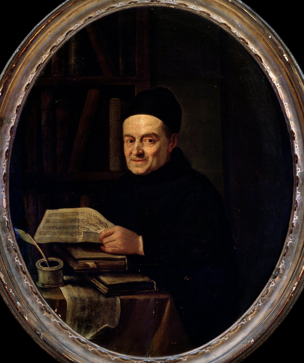 Portræt af Giovanni Battista Martini (Fader Martini) (Pere Martini) (1706-1784). Maleri af Angelo Crescimbeni (1734-1781). 1700-tallet. Bologna, Civic Museum Museum af Angelo Crescimbeni