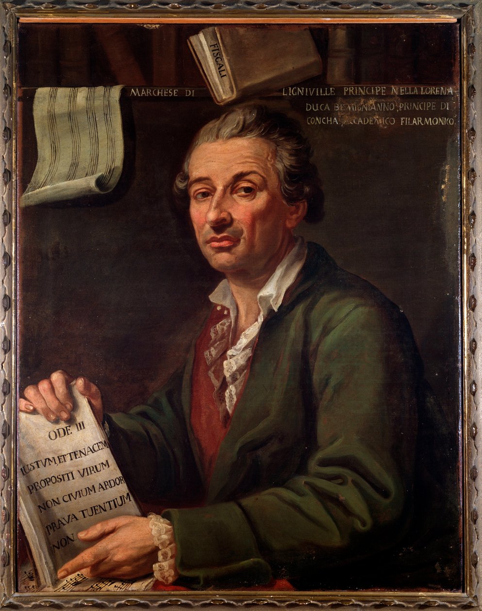 Portræt af Pierre Eugene Francois, markis af Ligniville (maleri af Angelo Crescimbeni