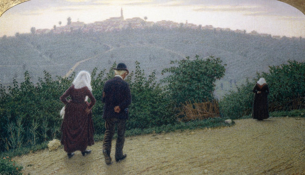 Søndag Dawn af Angelo Morbelli