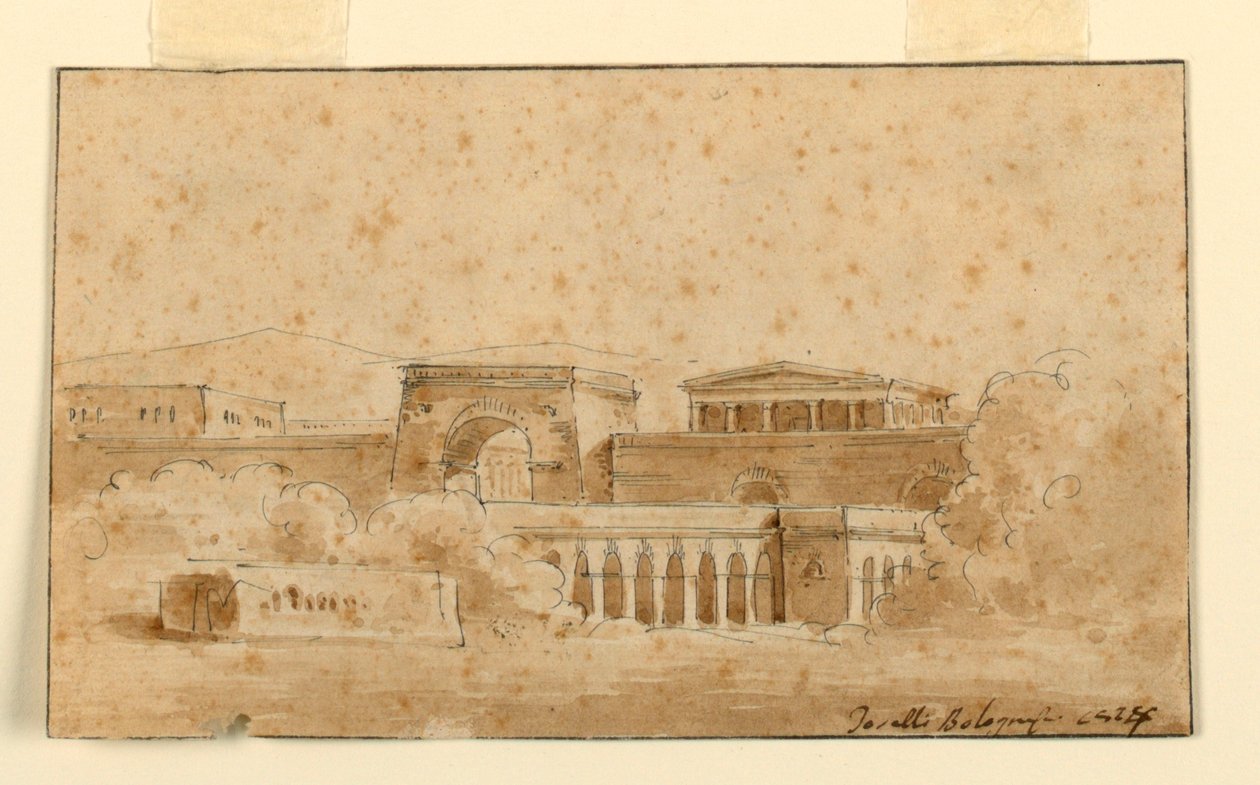 Scenedesign, antikke bygninger af Angelo Toselli