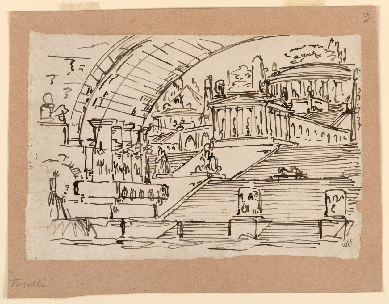 Scenedesign, imaginær by af Angelo Toselli
