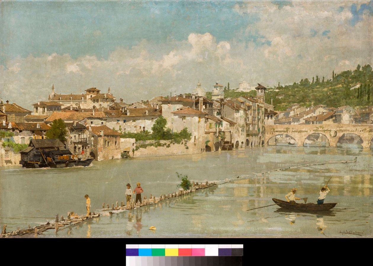 Fiskerne eller Verona Maleri af Angelo dall