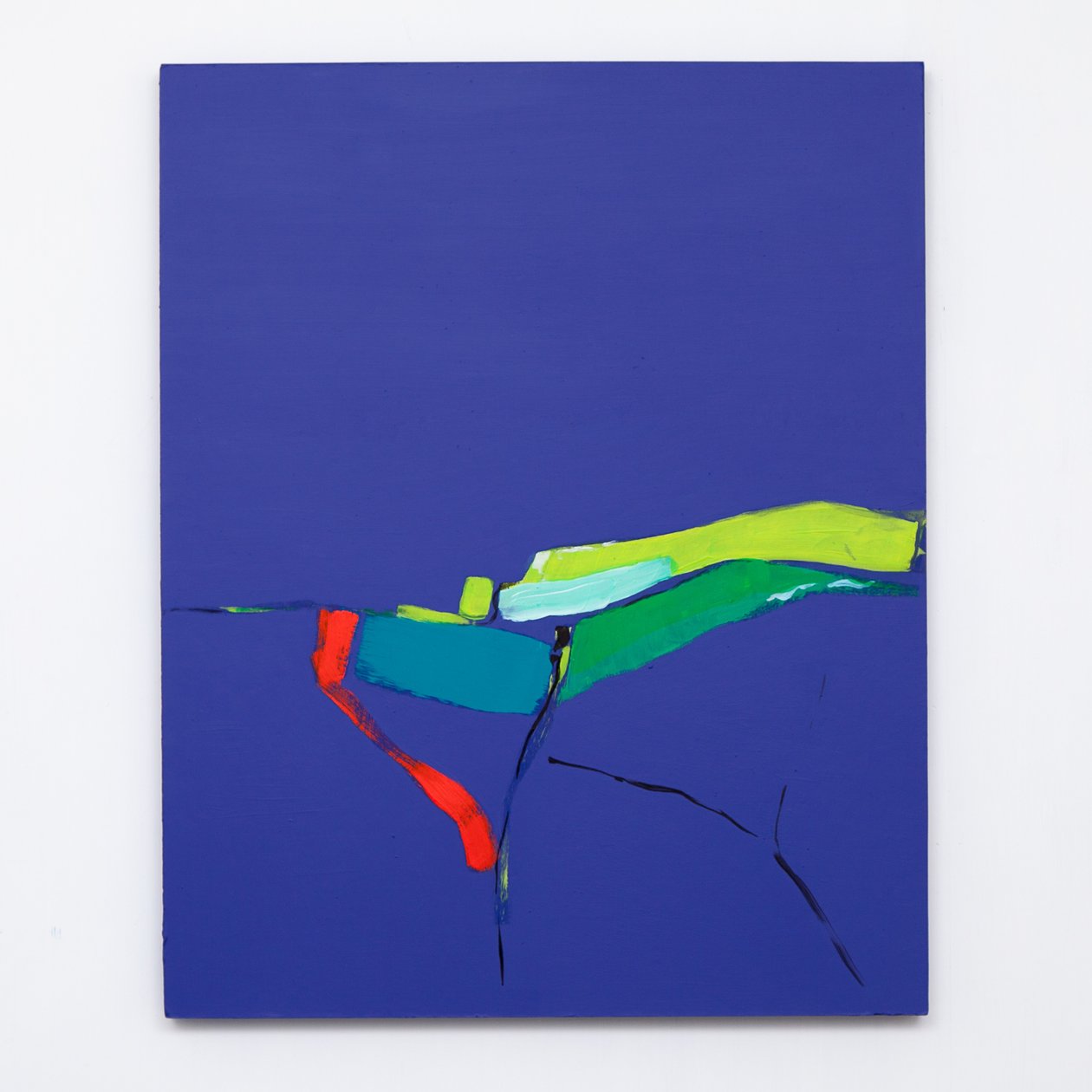 End of the Land, 2012, akryl ombord af Angie Kenber