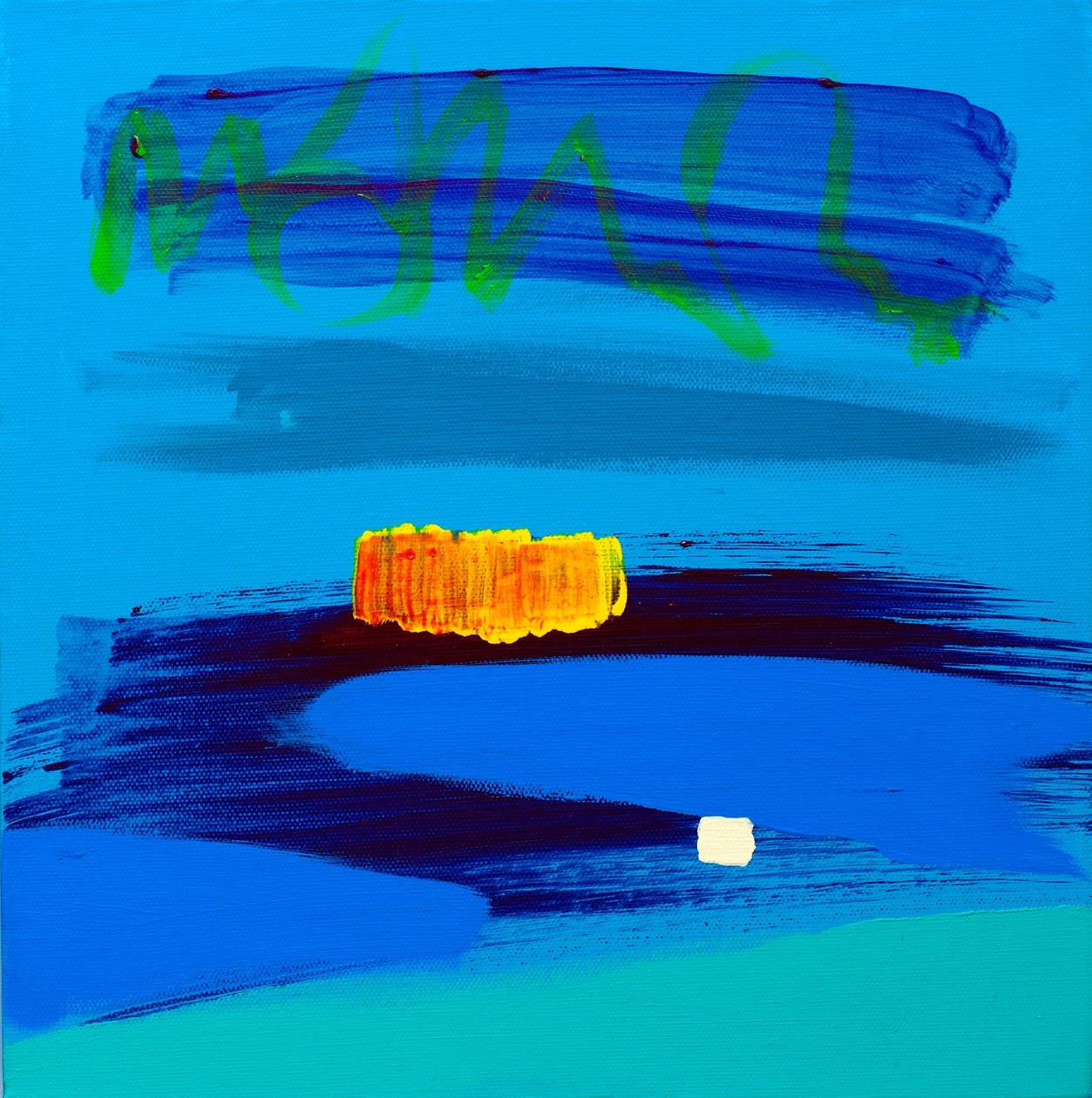 Orange og midnatsblå, 2017 af Angie Kenber