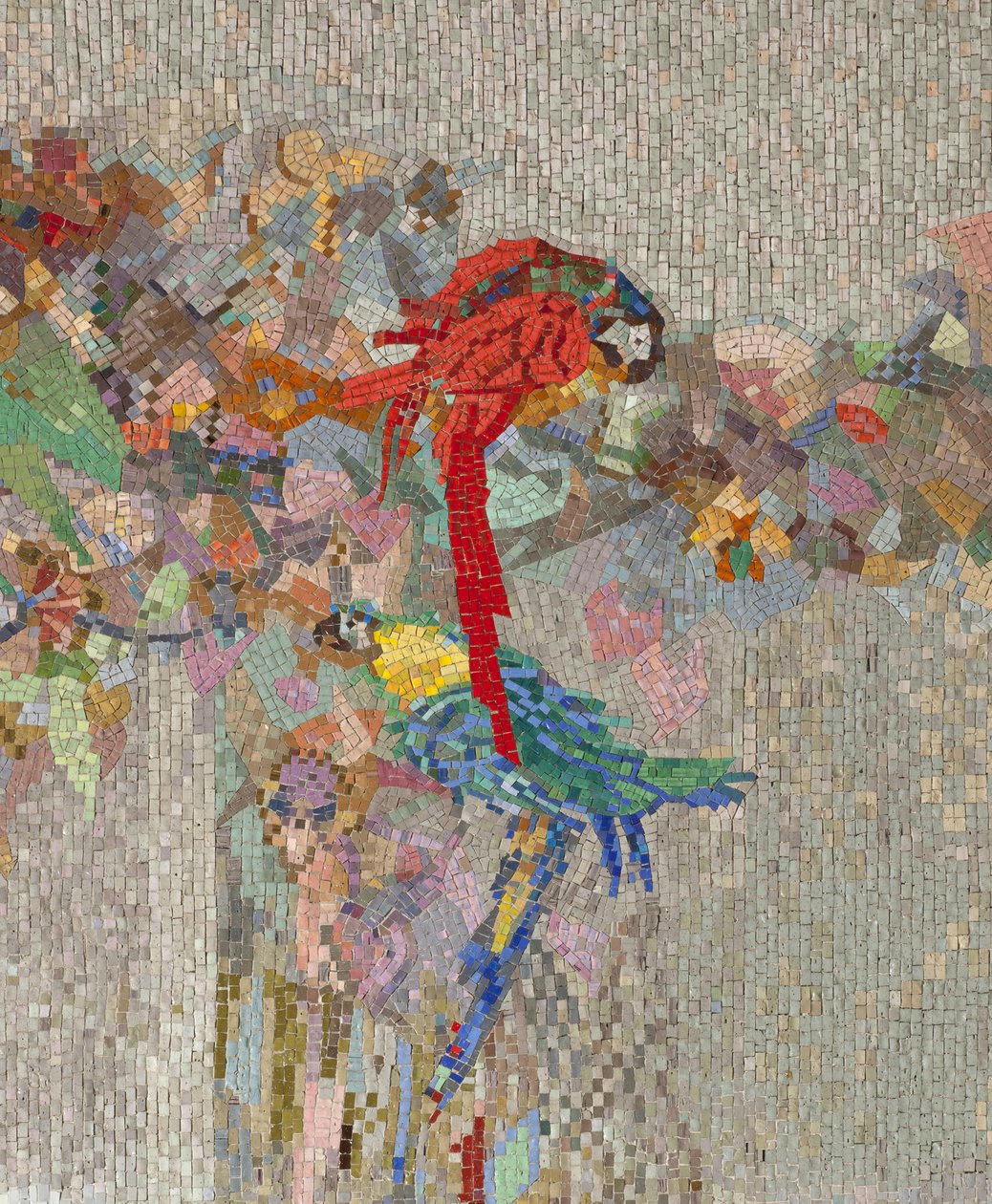 Blomster og fugle, 1914 (mosaik) af Angiolo DAndrea