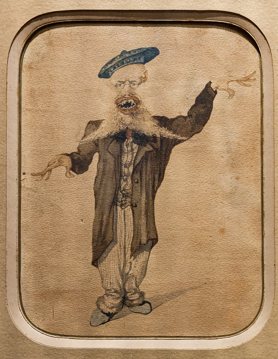 Karikatur af Telemaco Signorini, ca. 1884 (akvarel på papir) af Angiolo Tricca