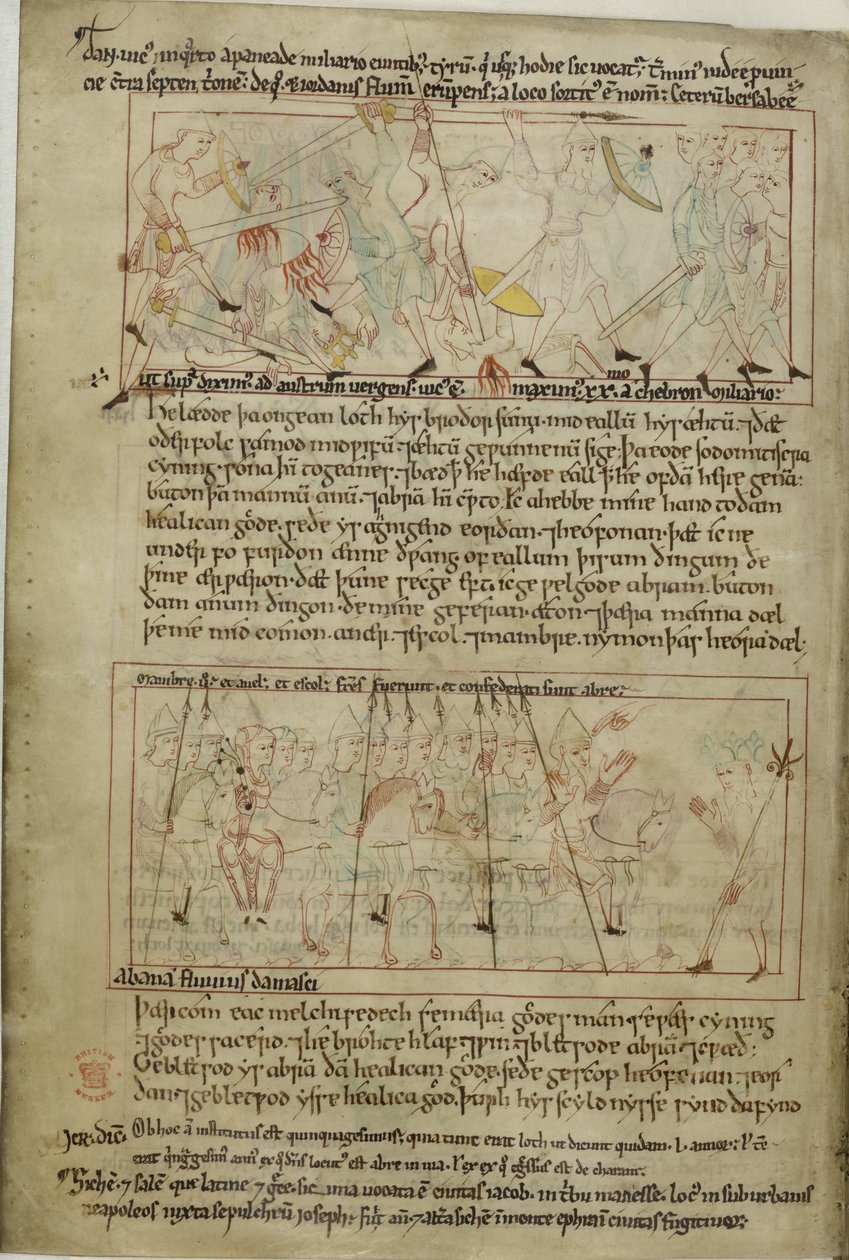 Bomuld Claudius B. IV, f.25v Abraham og Lot af Anglo Saxon