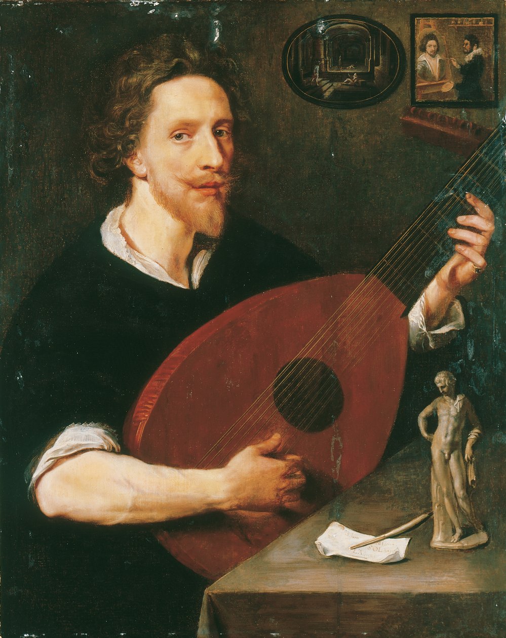 Portræt af en gentleman, sandsynligvis Nicholas Lanier af Anglo Flemish School