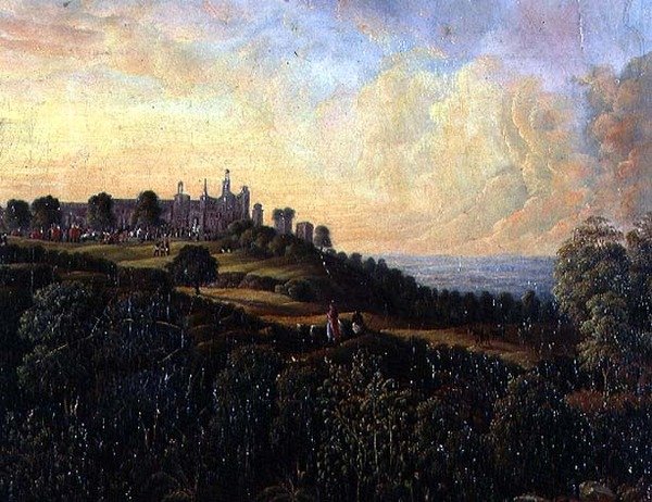 Udsigt over et bakkefort, Indien af Anglo Indian School