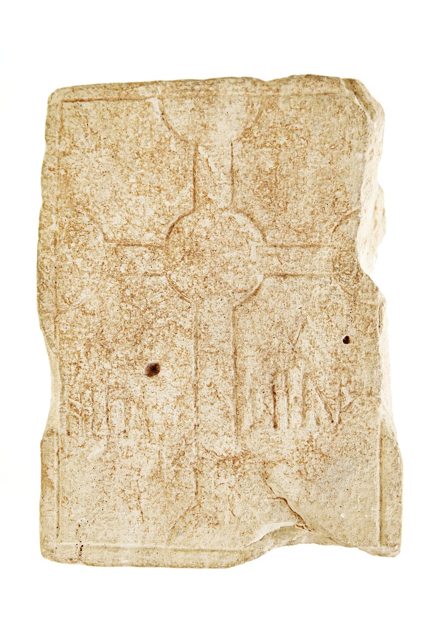 Gravmarkør, midten af 7. til midten af 8. århundrede (kalksten) af Anglo Saxon Anglo Saxon