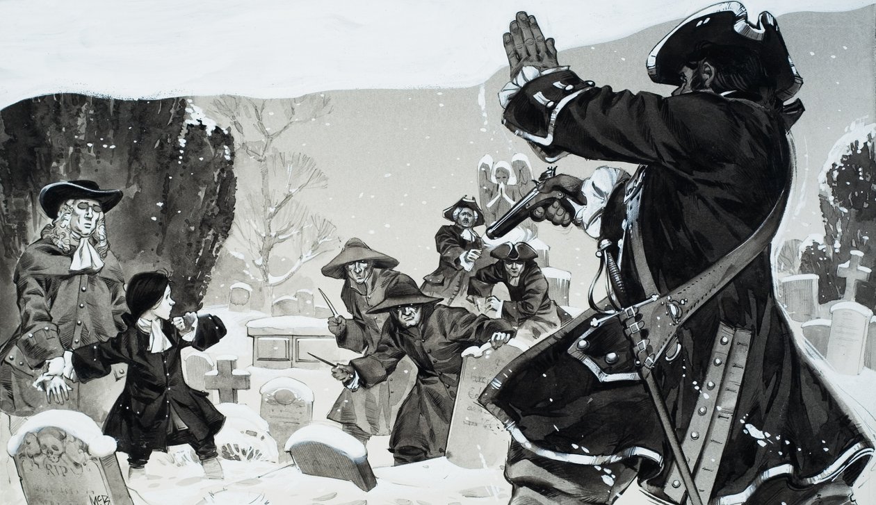 Churchyard Brawl (gouache på papir) af Angus McBride